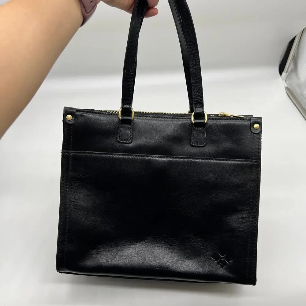 Patricia Nash Leather Ava Medium Tote with Crossbody Strap Tuareg Woven